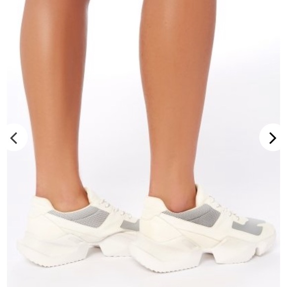 LISSY RODDY X PD CASJ WHITE & GREY CHUNKY TRAINERS - Picture 5 of 5